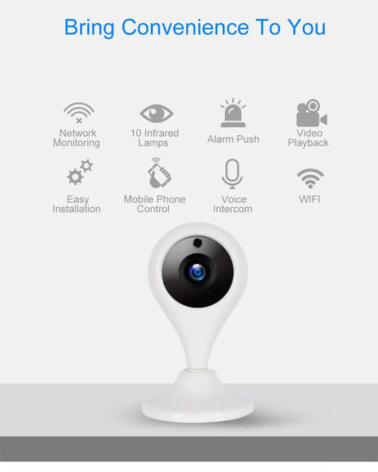 Home Security Camera Baby Monitor Smart WiFi Camera Bebe Audio Record Surveillance HD Mini CCTV IP Camera Wireless 720P