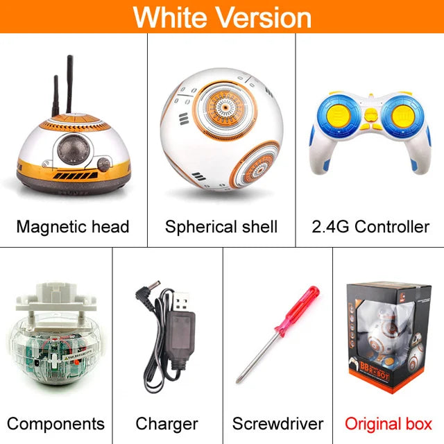 Intelligent RC Robots Remote Control 2.4G Action Figure Droid Ball With Sound RC Robot Car Electric Model Toys Gift For Children