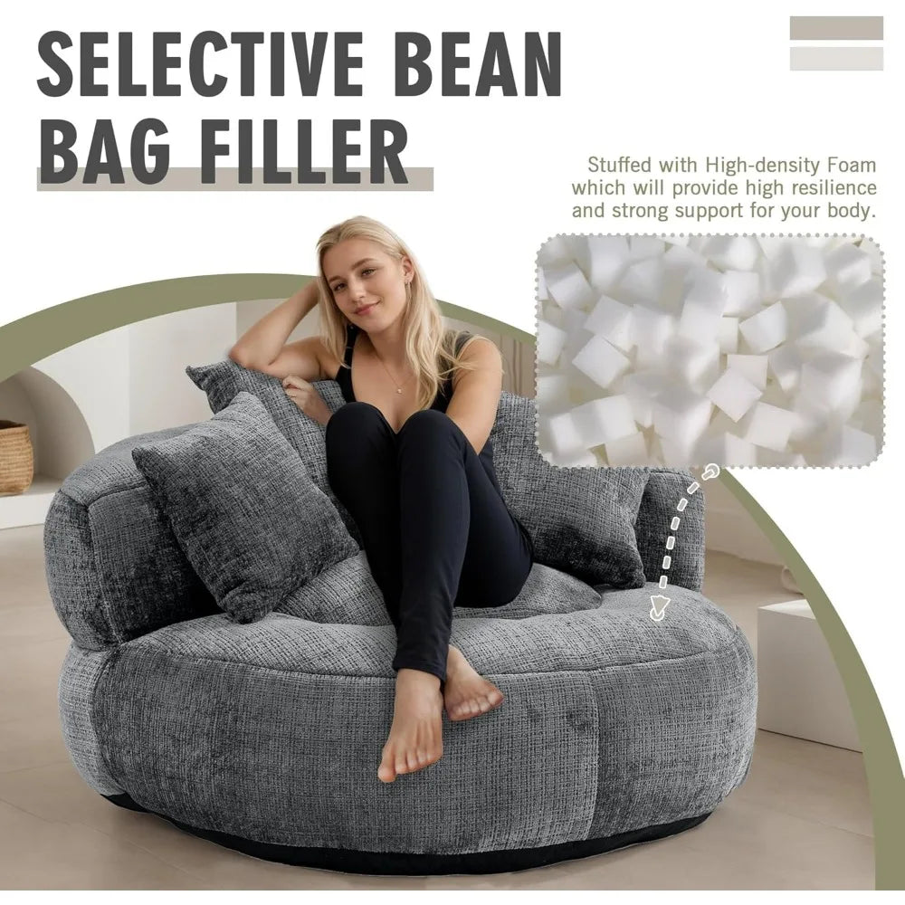 Super soft Bean Bag Chair, with Pillows!