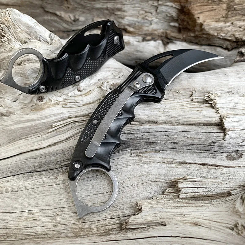 Karambit Knife,Stainless Steel Folding Knife CS-GO Claw Knife Hunting Camping and Field Survival Knives Portable Folding Knife