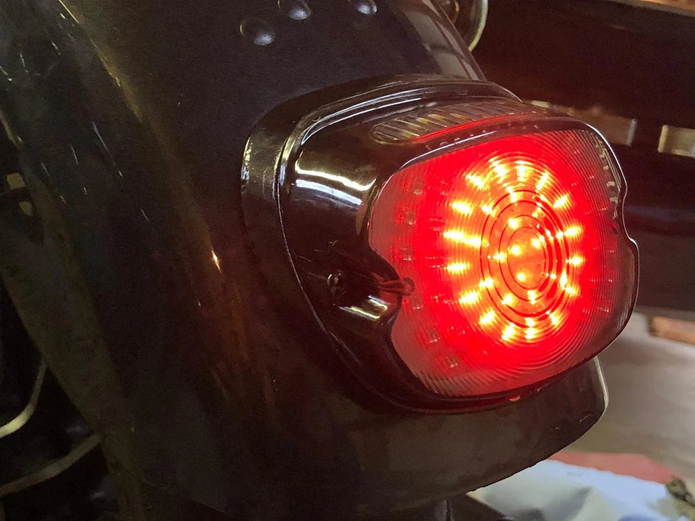 Low Profile Smoked LED Tail Lights for Harley Davidson Dyna Sportster