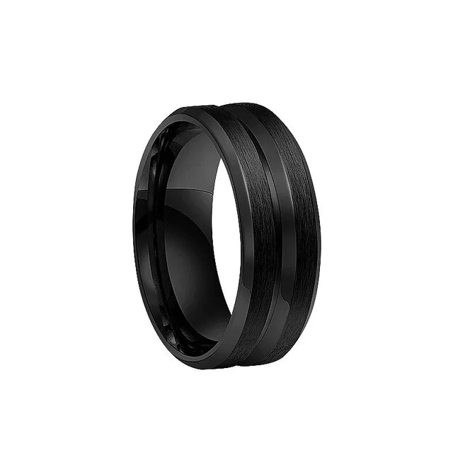 Men's Vintage Stainless Steel Ring Minimalistic Street Style Ring