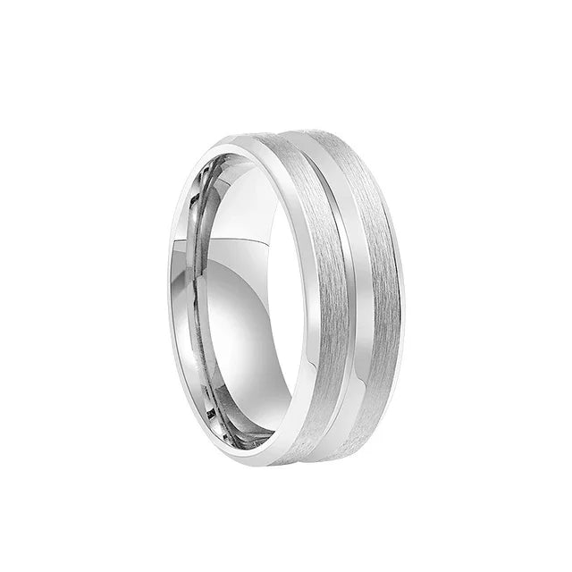 Men's Vintage Stainless Steel Ring Minimalistic Street Style Ring