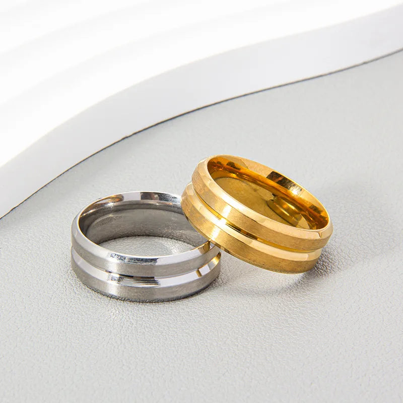 Men's Vintage Stainless Steel Ring Minimalistic Street Style Ring