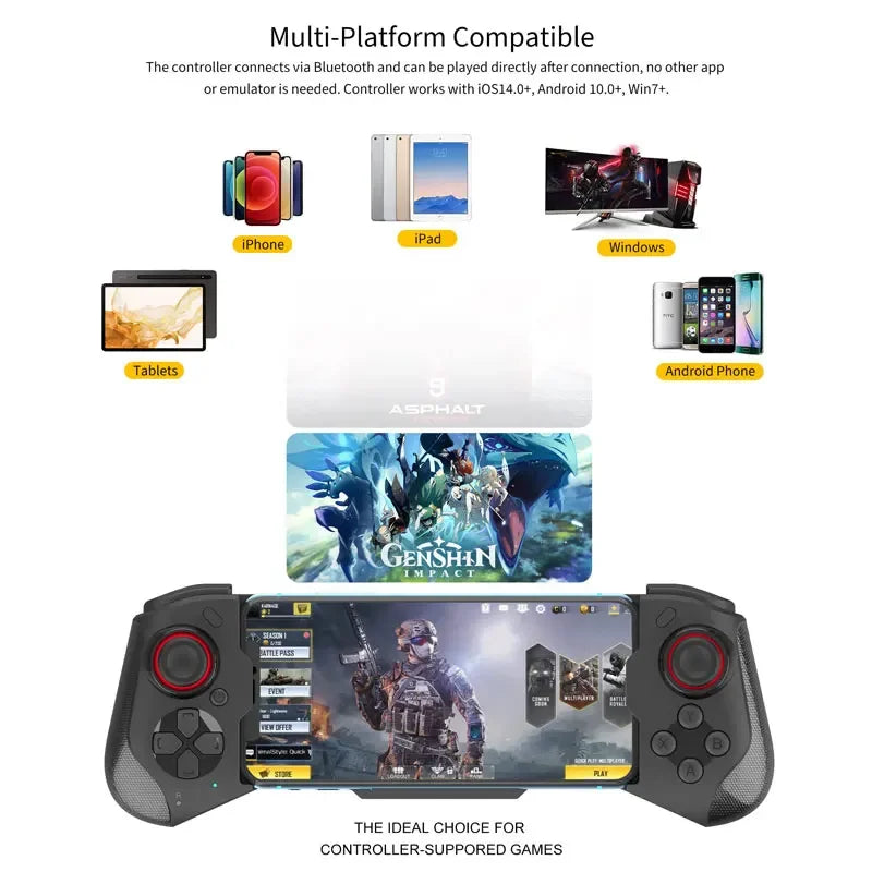 Mobile Phone PUBG Wireless Game Controller for iPhone Control Trigger Gamepad for  Android Smartphone Telescopic Gaming Joystick