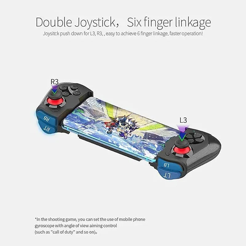 Mobile Phone PUBG Wireless Game Controller for iPhone Control Trigger Gamepad for  Android Smartphone Telescopic Gaming Joystick