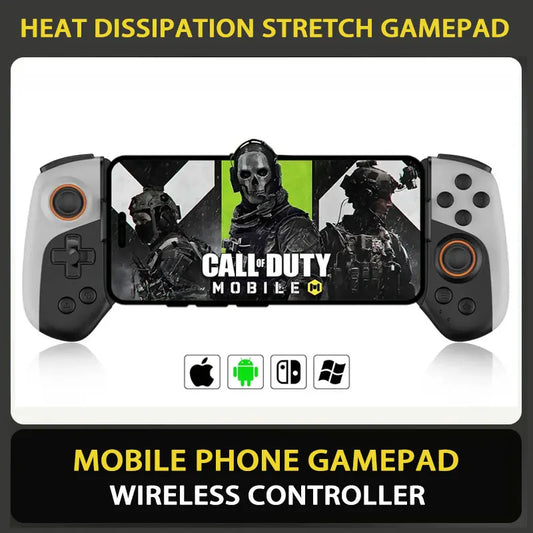 Mobile Phone Stretching Game Controller Wireles Bluetooth PC Tablet For Switch/iPhone/Android Dual Hall Somatosensory Controller