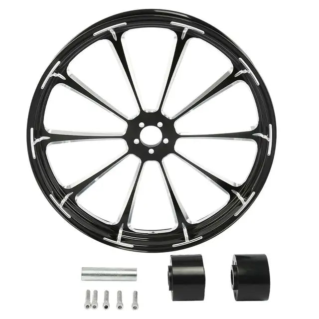 Motorcycle 30''x3.5'' Front Wheel Rim Hub Single/Dual Disc For Harley Touring Electra Glide Road King non ABS 2008-2023 22 21 19