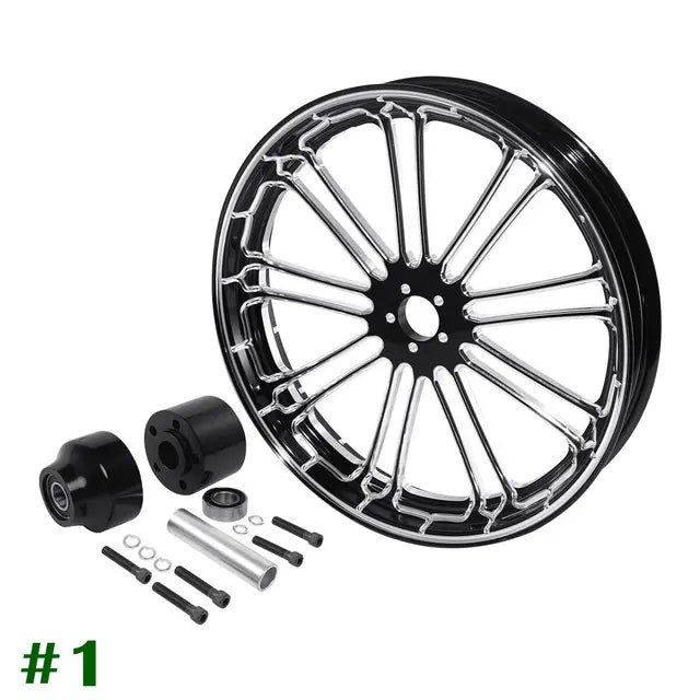 Motorcycle 30''x3.5'' Front Wheel Rim Hub Single/Dual Disc For Harley Touring Electra Glide Road King non ABS 2008-2023 22 21 19