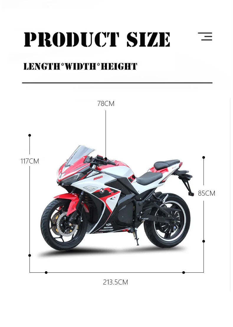 Motorcycle3000cc Racing Ckd Electric Motorcycles（Delivery to door）