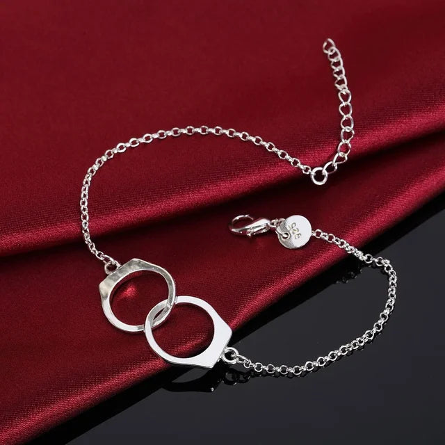 New High quality 925 Sterling Silver 4MM Women Men chain Male Twisted Rope Bracelets Fashion Silver Jewelry