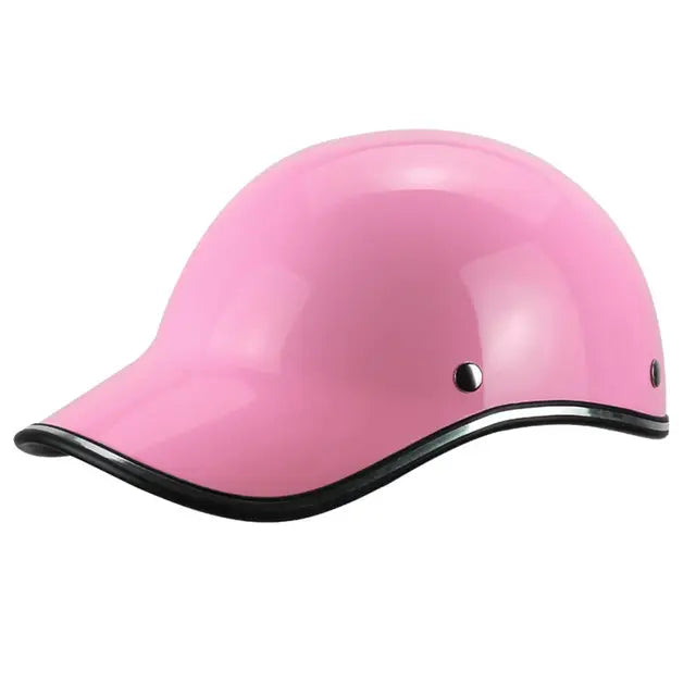 Open Face Motorcycle Helmet Baseball Cap Half Helmets For Men Women Scooter Electric Bike Retro Hard Hat