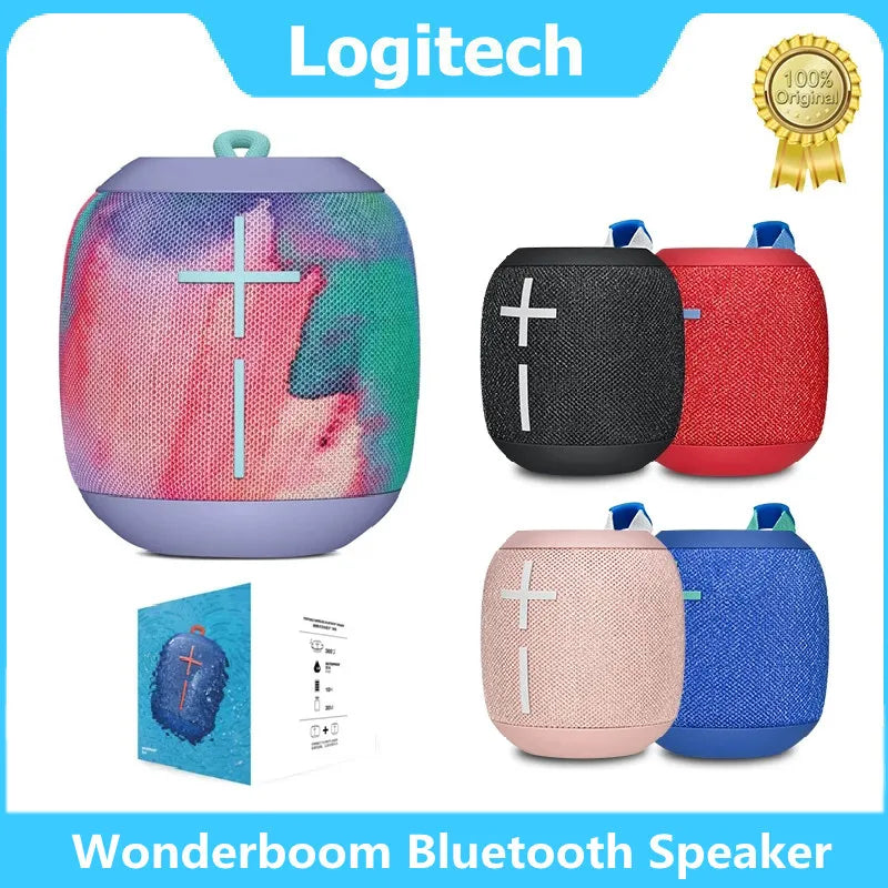 Original Logitech Ultimate Ears UE Wonderboom IPX7 Portable Speaker Waterproof Wireless Boom Box IPX7 10 Hour Battery 360° Sound