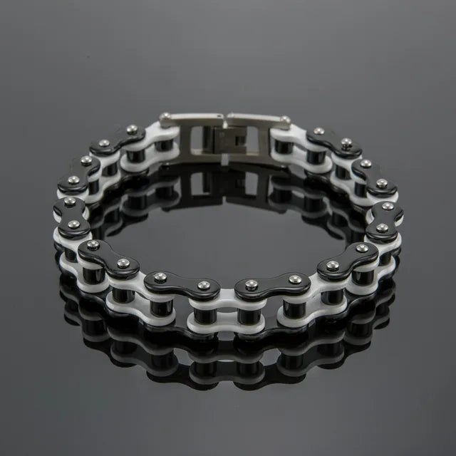 Punk Rock Biker 316L Stainless Steel Mens Bracelet Fashion Jewelry Bike Bicycle Chain Jewellery Pulsera Hombre Acero Inoxidable