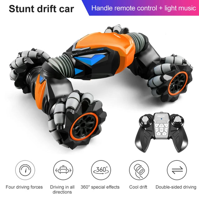 RC Car 4WD Radio Control Stunt Car Gesture Induction Twisting Off-Road Vehicle Light Music Drift Toy High Speed Climbing RC Car