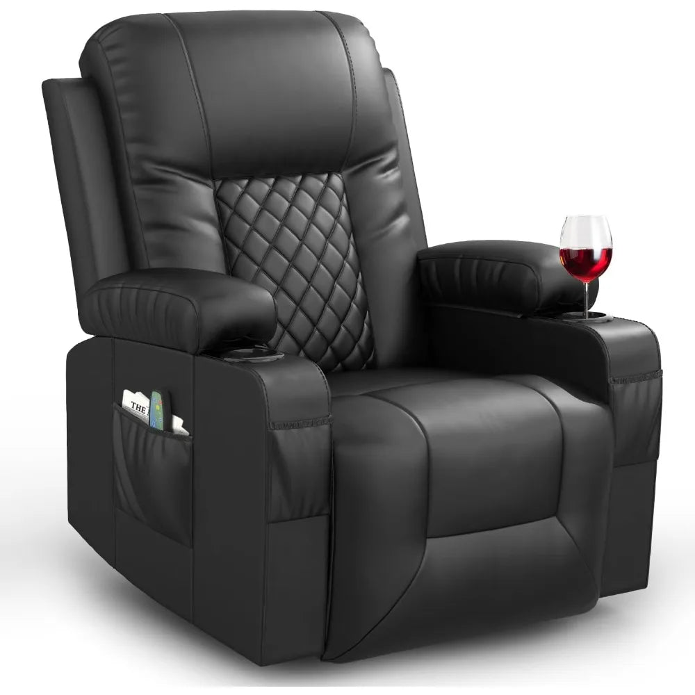 Massage Rocker with Heated Modern Ergonomic Lounge 360 Degree Swivel Single with rocking motion