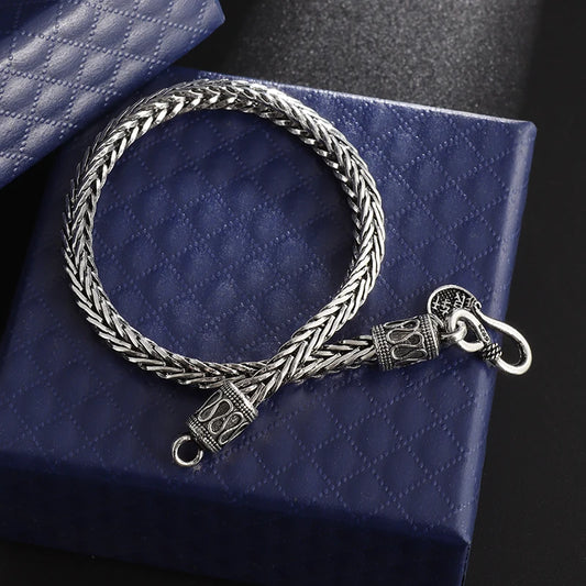 Retro Punk Keel Chain Metal Bracelet for Men Women Fashion Personality Cool Motorcycle Rock Rider Jewelry Gift