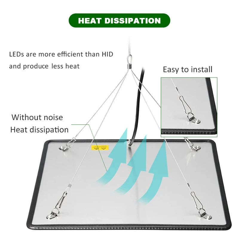 SEAMETAL 1000W LED Grow Light 3500K Full Spectrum Indoor Plant Growing Tent Lamp Greenhouses Indoor Phyto Lamp US EU UK AU Plug