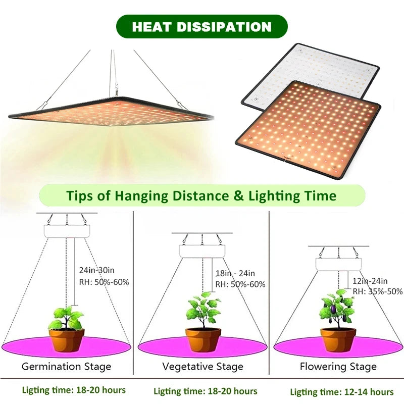 SEAMETAL 1000W LED Grow Light 3500K Full Spectrum Indoor Plant Growing Tent Lamp Greenhouses Indoor Phyto Lamp US EU UK AU Plug