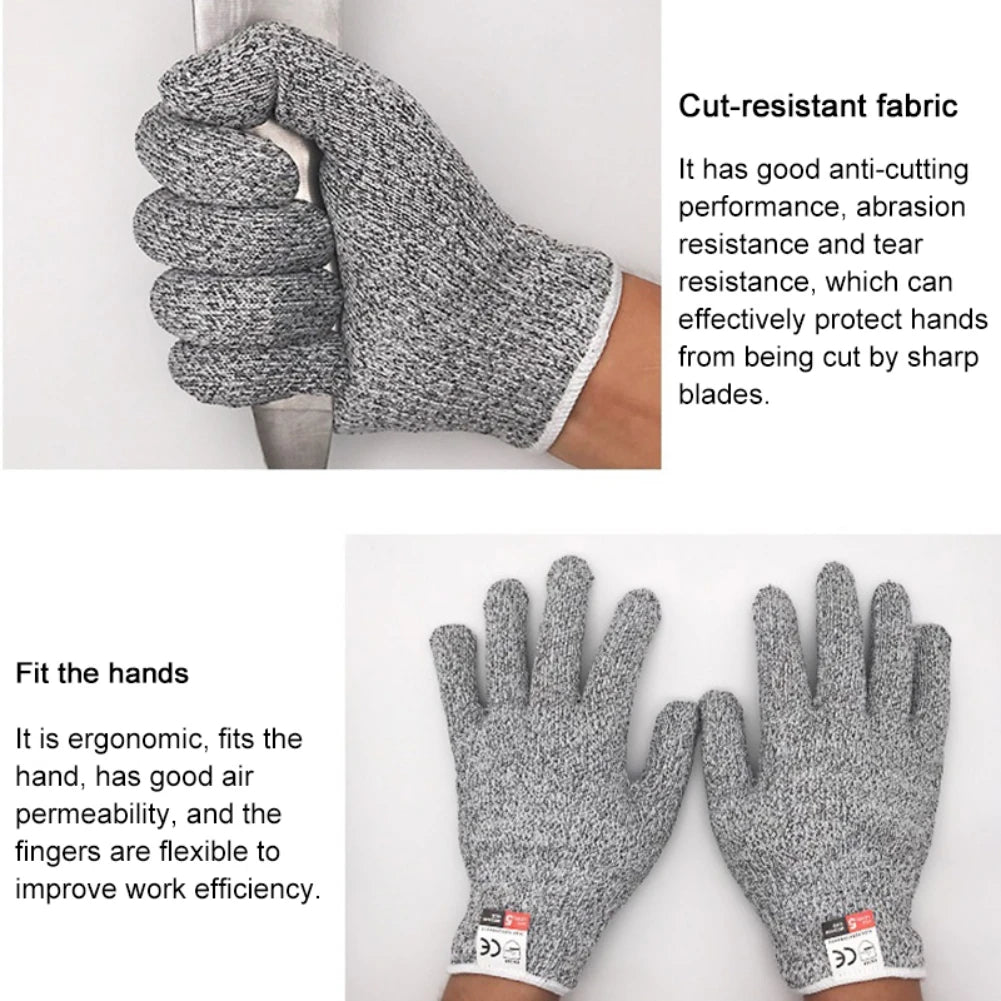 Self Defense Gloves Cut Resistant Outdoor Safety Multi-Purpose Gloves Level 5 Protect Supplies Protective Wire Metal Gloves