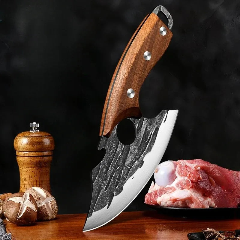 Sharp boning knife, EDC portable fixed blade, meat cutter, camping BBQ knife, kitchen tools