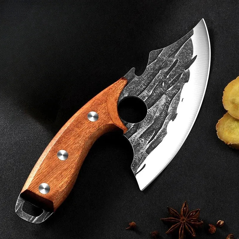 Sharp boning knife, EDC portable fixed blade, meat cutter, camping BBQ knife, kitchen tools