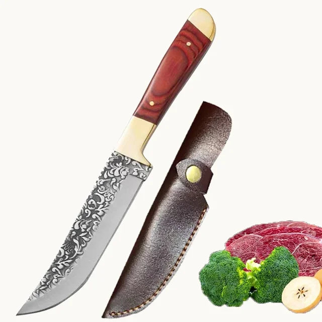 Stainless Steel Fruit Forge Knife Stainless Steel Boning Knife Handmade Meat Slicing Knife Lamb Steak Knife Kitchen Accessories