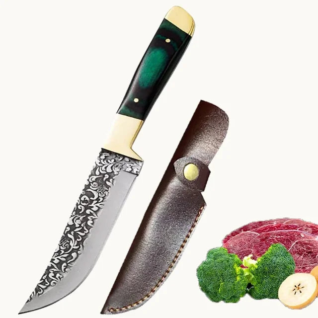 Stainless Steel Fruit Forge Knife Stainless Steel Boning Knife Handmade Meat Slicing Knife Lamb Steak Knife Kitchen Accessories