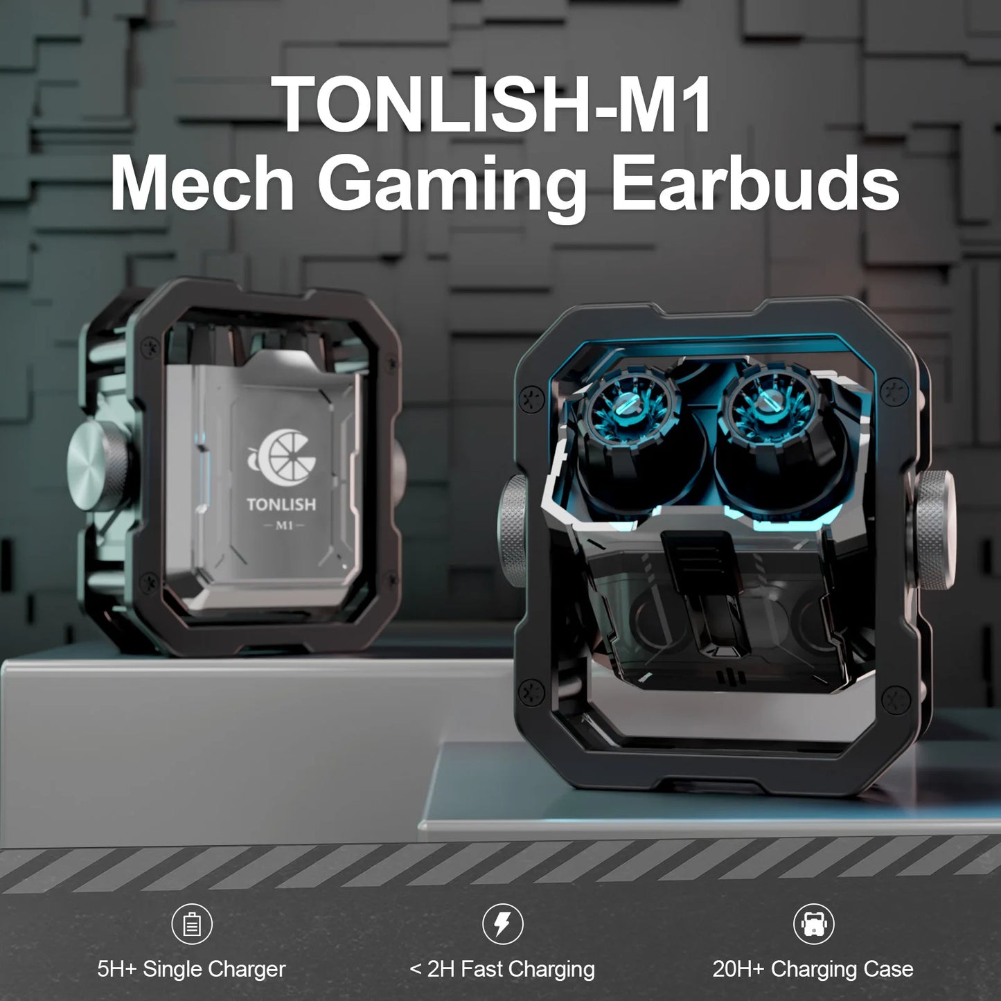 TONLISH High-end INVA-S 03 TWS Gaming Esports Wireless Headphones HiFi Stereo Bluetooth Earphones Rotate Fidget Earbuds