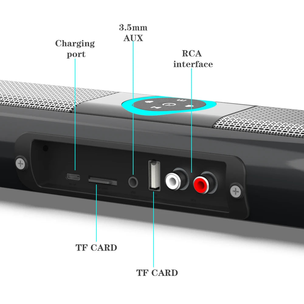 Wireless Bluetooth Sound Bar Speaker System Super Power Sound Speaker Wired Wireless Surround Stereo Home Theater TV Projector