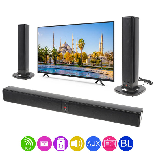 Wireless Bluetooth Speaker Home Theater Stereo Surround Multifunctional Subwoofer Support TV/Computer Foldable Split Soundbar