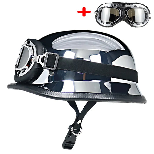 World War II German style motorcycle helmet capacetes open face retro cascos para moto